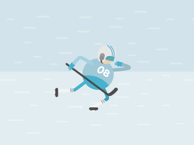 Hello Hockey animation gif hockey ice hockey illustration nhl skate sport web