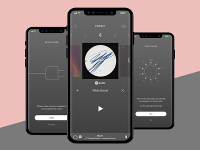 Urbanears App UX android app connected design flat grey ios iot iphone music sound speakers spotify urbanears ux