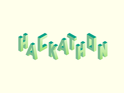 Hackathon hackathon isometric logo