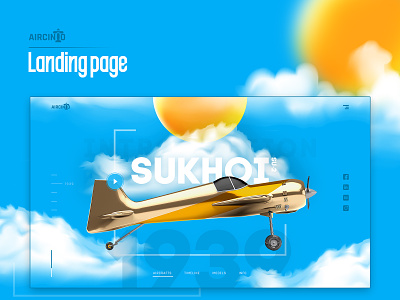 Aircinto | Ui Ux Concept Landing Page branding design concept landing page typography uiux website