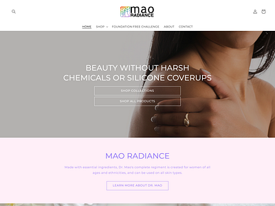 Mao Radiance Website Design