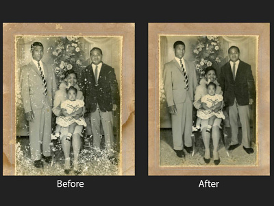 Family Photo Restoration graphic design photo editing photo restoration photo retouching photoshop