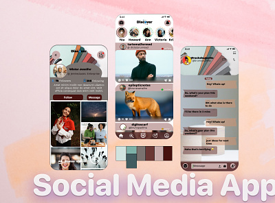 SOCIAL MEDIA DESIGN design dialyui mobile app social media ui ux