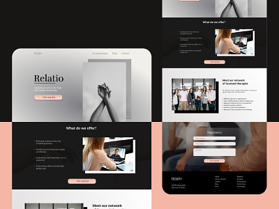 Web design for psychological service Relatio design landing ui ux web web design