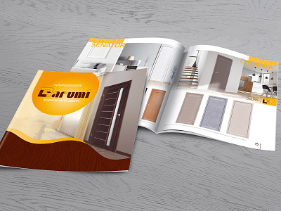 Catalog doors branding design graphic design typography vector