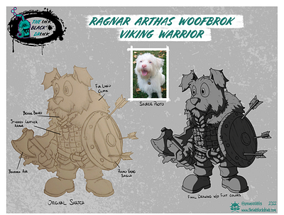 Concept Art: Ragnar, Viking Warrior Pup character design concept art illustration
