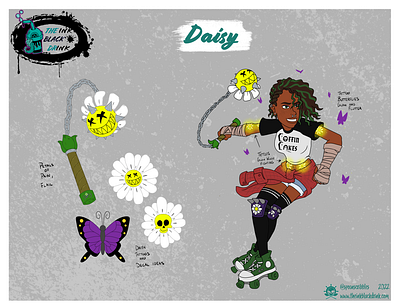 Concept Art: Daisy, Continued character design concept art illustration