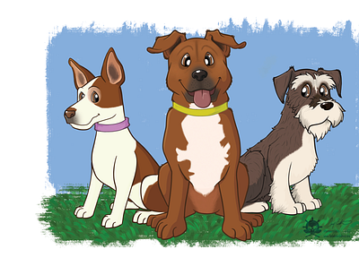 Custom Pupper Pet Portrait illustration