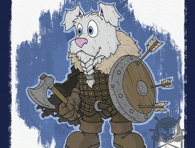 Ragnar Arthas Woofbrok, Viking Warrior illustration
