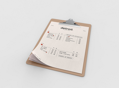 detroit. menu branding coffee design graphic design menu typography
