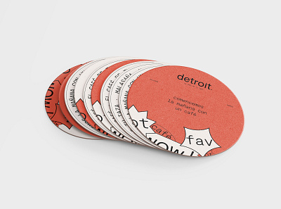 detroit. cup holder bar branding cafe coffee design graphic design logo restaurant typography vector