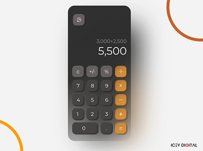 IOS UI Calculator app branding graphic design ui ux