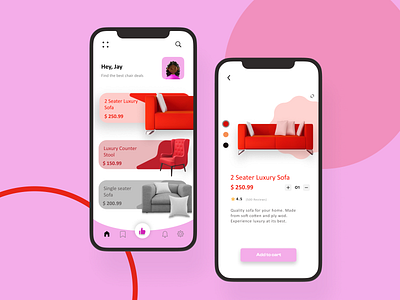 Furniture shopping app app app design ecommer ecommerce figma mobile app design ui uiux ux