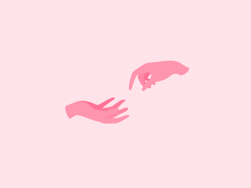 Small Hands animation app apple beautiful design easing fancy gif hand icon illustration ios iphone light palm pastel pink shape touch vector