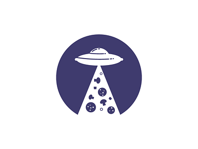 Cosmos pizza logo concept cosmos logo logotype mark pizza pizzeria space ufo