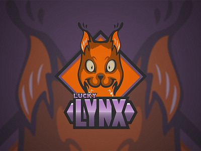Lucky Lynx logo cat club cute dance logo logotype lynx mark mascot sport symbol