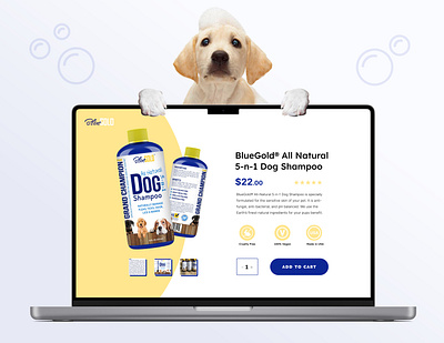 E-Commerce Web Design branding dog e commerce shampoo ui ux web design website