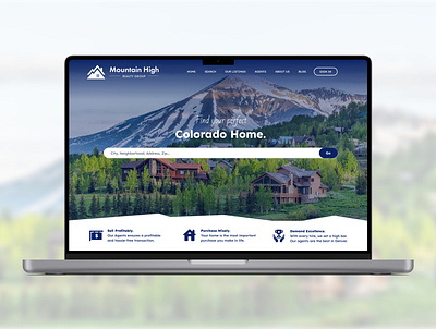 Real Estate Website Landing Page branding business colorado design landing page real estate realty ui ux web design website