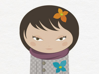 Kokeshi illustration vector