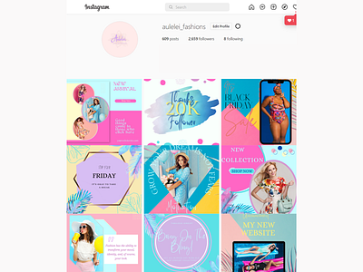 Colorful Fashion Instagram Post template
