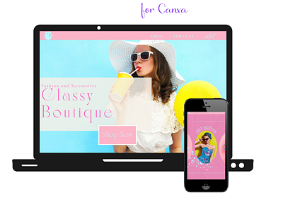 Canva Colorful Fashion Website Templates branding canva design fashion graphic design social media web design