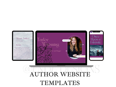 Author Canva Website Template-Editable