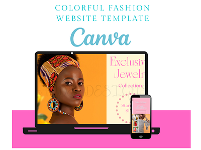 Colorful Canva Website Template branding canva canva templates design fashion graphic design social media templates web design