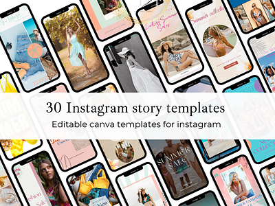 Summer Fashion Instagram Stories Template branding canva creativemarket design fashion graphic design instagram social media template