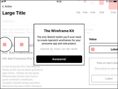 The Wireframe Kit boilerplate library sketch toolkit wireframe