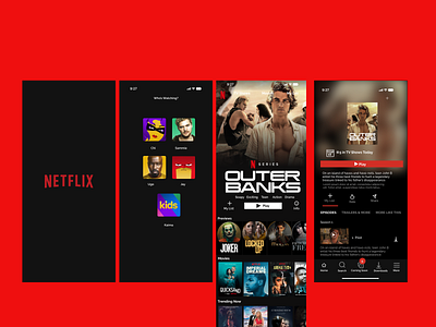 Netflix Interface recreation app design ui ux