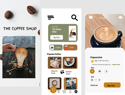 coffee shop app design ui ux
