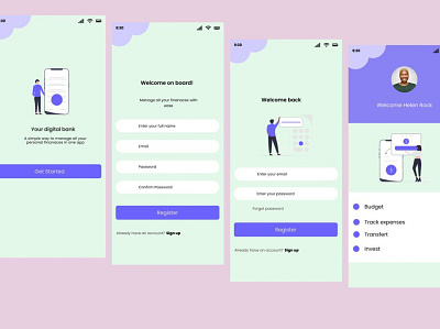 Mobile app design app design illustration ui ux