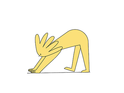 Stretching animation animation 2d character design stretching yellow yoga