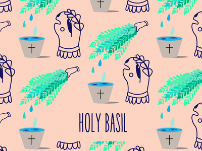 Holy Basil pattern illustration pattern