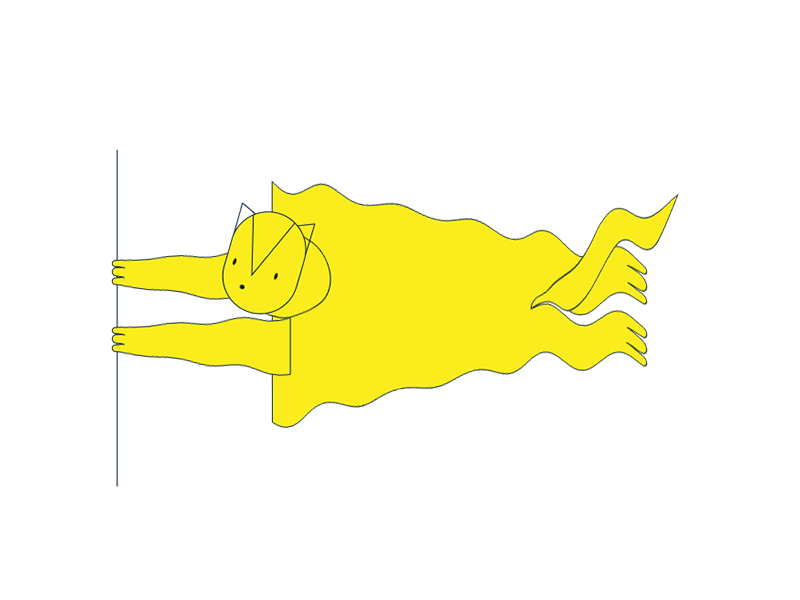 windy weather 2d 2d animation after effects cat character design gif loop superflat vesctor windy weather