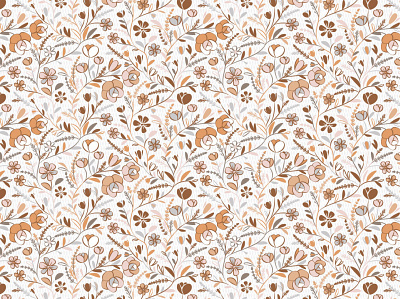 Autumn Meadow design illustration pattern seamless vector