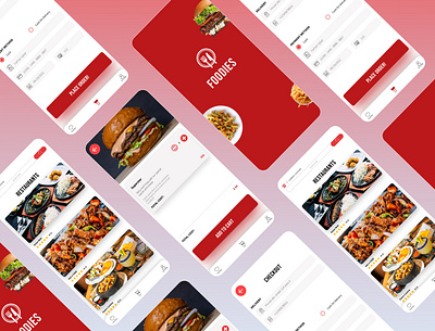 Foodies - Food Delivery App android app design app design app screen design food delivery app interface design ios app design mobile ui mobile ui screens ui ux design