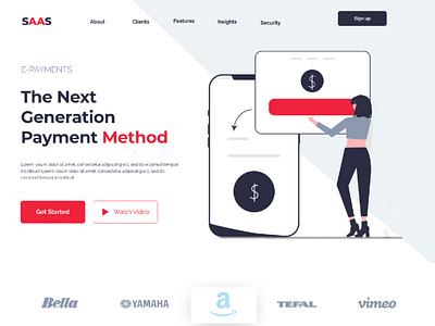 Saas Fintech Landing Page