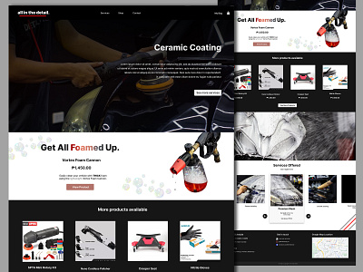 Auto Detailing Landing Page design ui ui design web design