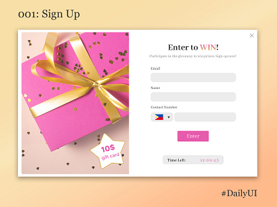 Daily UI #001 - Sign Up challenge dailyui design graphic design ui ui design