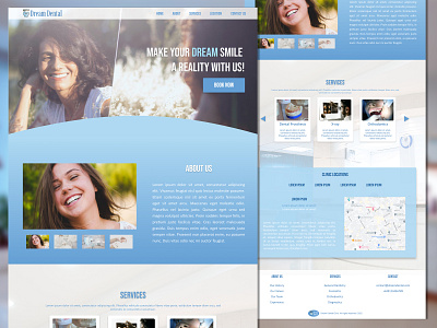 Dream Dental Dental Clinic - Landing Page design graphic design ui ui design