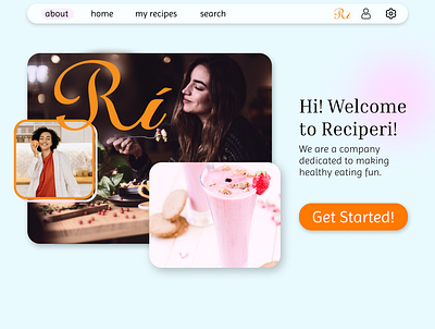 Reciperi About Page Design branding design figma logo product design ui ux web design