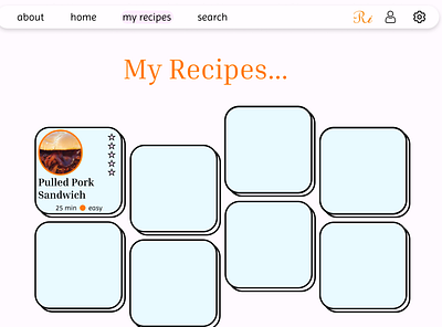 Reciperi Saved Recipes branding design figma product design ui ux web design website design