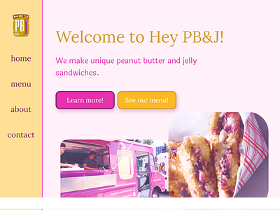 Hey PB&J Home Page Redesign