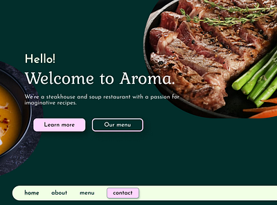 Aroma Home Page design figma product design ui ux web design