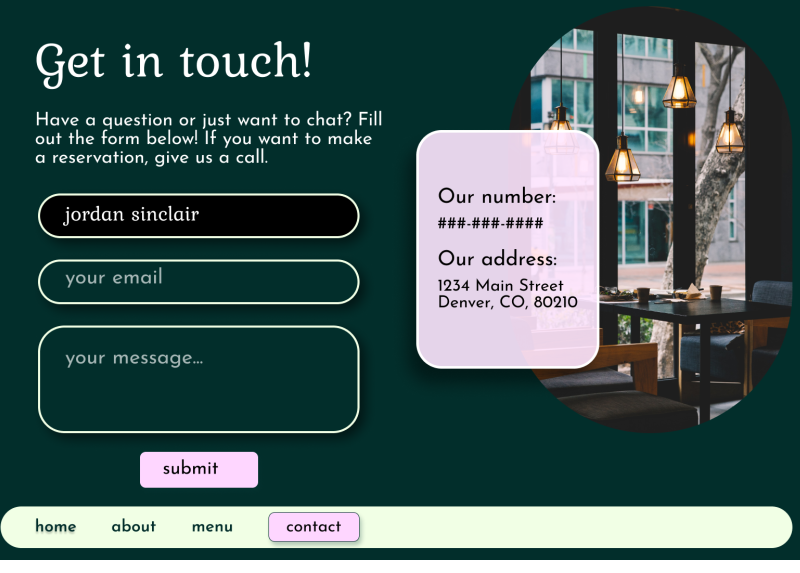 Aroma Contact Page by Jordan on Dribbble