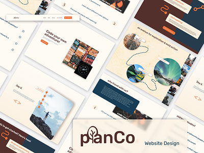 PlanCo Website Design brand color palette branding design figma logo product design ui ux web design