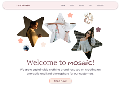 Mosaic Home Page: Hero branding design figma logo product design ui ux web design