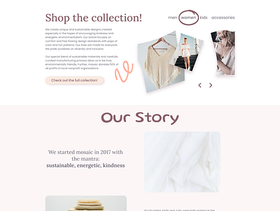 Mosaic Home Page: Shop branding design figma logo product design ui ux web design