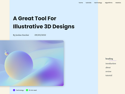 Blog Post Layout Idea blog design design figma layout design product design ui ux web design